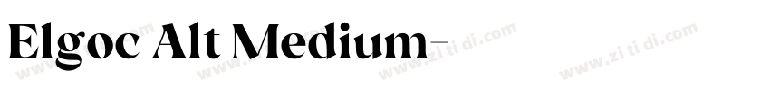 Elgoc Alt Medium字体转换